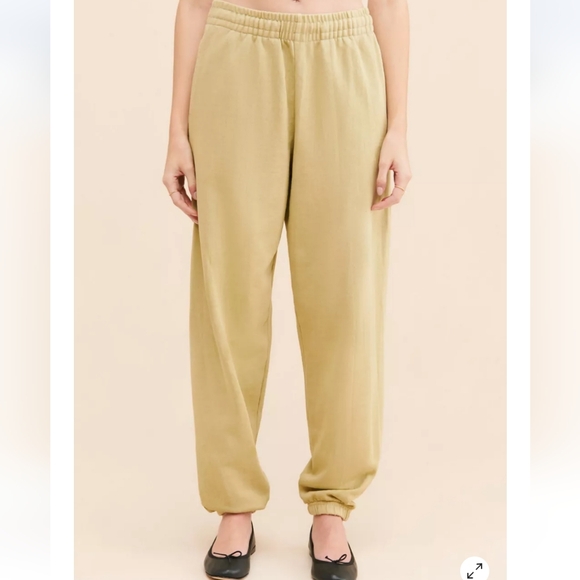 URBAN OUTFITTERS BDG Men's Bonfire French Terry Jogger Sweatpants Yellow… - Picture 2 of 13
